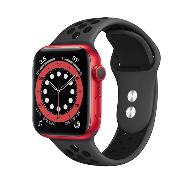 Crong Duo Sport – 38/40/41/42 mm dirželis Apple Watch (pilkas/juodas)