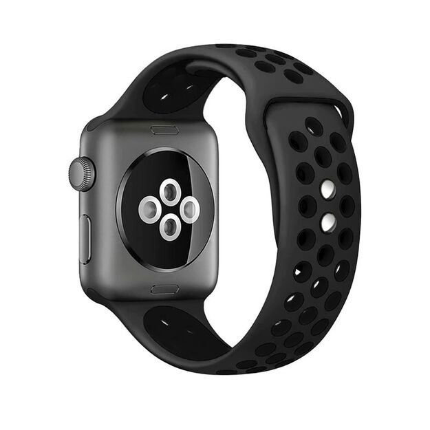 Crong Duo Sport – 38/40/41/42 mm dirželis Apple Watch (pilkas/juodas)