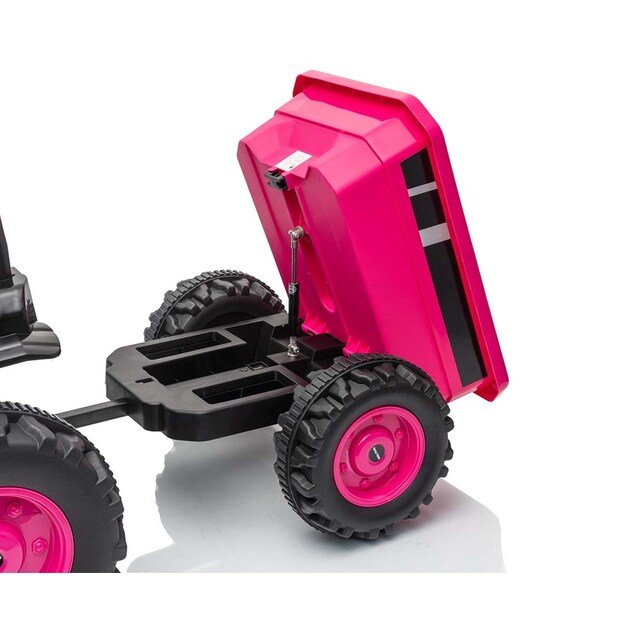 Electric tractor with trailer Milly Mally Farmer pink