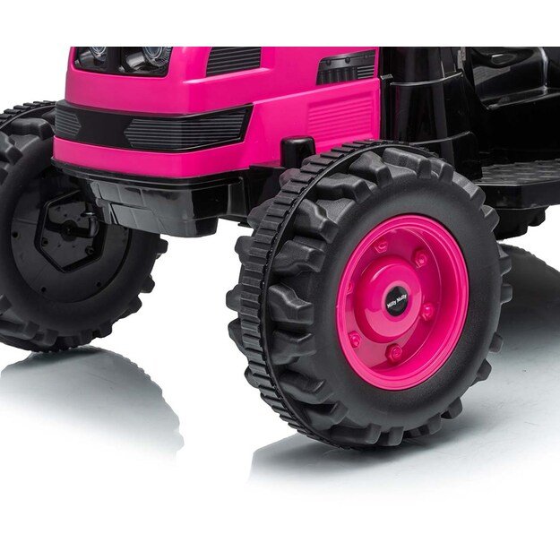 Electric tractor with trailer Milly Mally Farmer pink