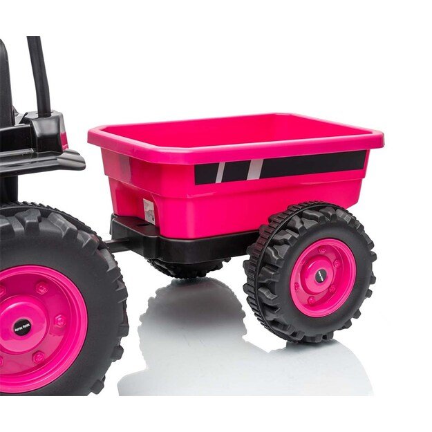Electric tractor with trailer Milly Mally Farmer pink