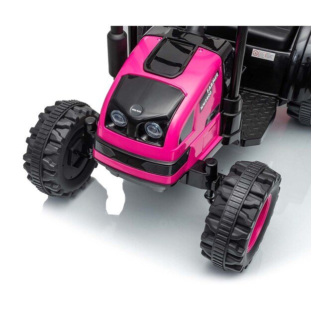 Electric tractor with trailer Milly Mally Farmer pink