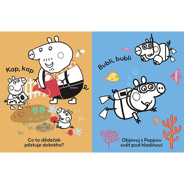 Coloring book with Peppa Pig tattoos