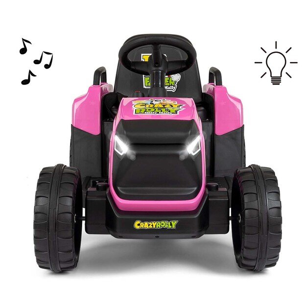 Electric tractor with trailer Milly Mally Rolly pink