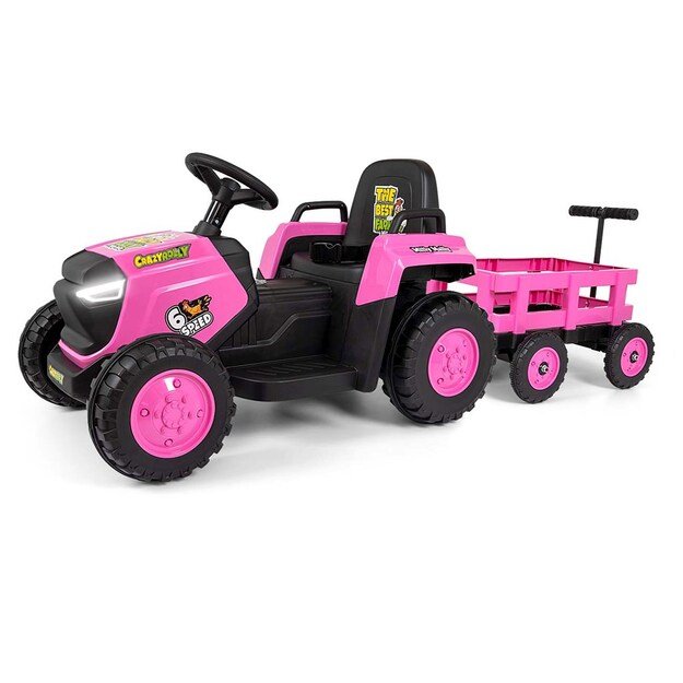 Electric tractor with trailer Milly Mally Rolly pink