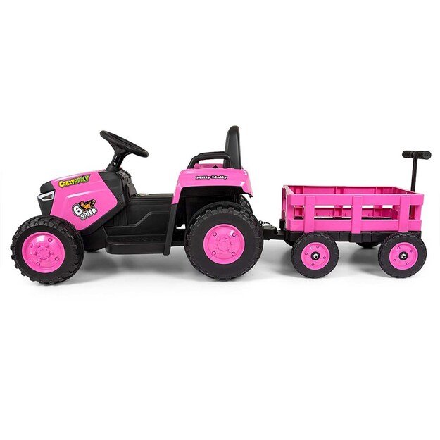 Electric tractor with trailer Milly Mally Rolly pink