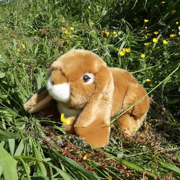Plush brown rabbit 25 cm ECO-FRIENDLY