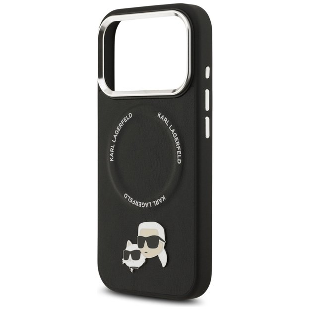 Karl Lagerfeld Karl & Choupette Pins MagSafe - Case for iPhone 17 Pro (black)