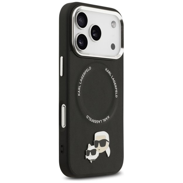 Karl Lagerfeld Karl & Choupette Pins MagSafe - Case for iPhone 17 Pro (black)