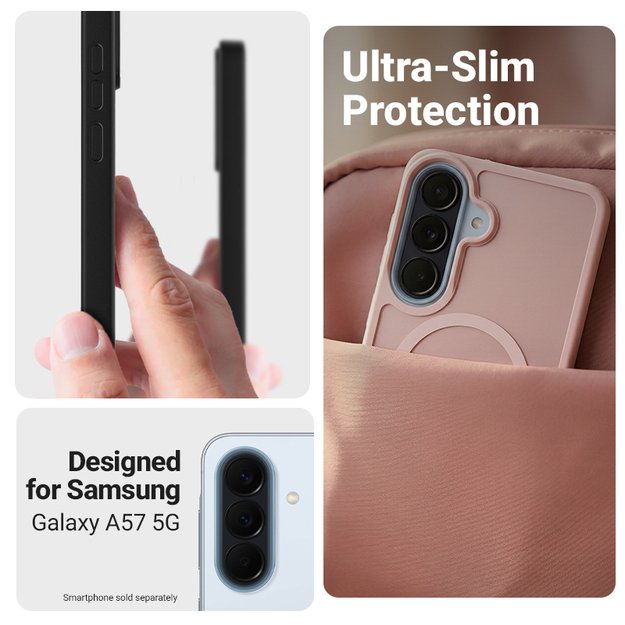 Crong Hybrid Matte Magnetic - MagSafe Case Samsung Galaxy A57 (Pink)