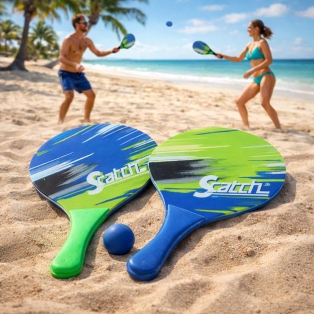 Scatch - 3-piece beach tennis set with rackets and ball