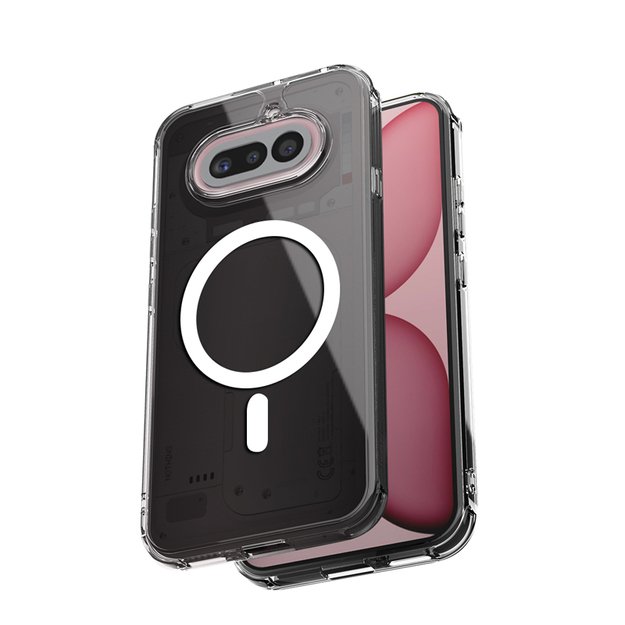 Crong Hybrid Clear Magnetic - MagSafe Nothing Phone 4a Case (Transparent)