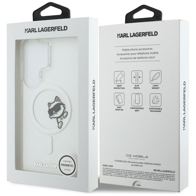 Karl Lagerfeld IML Peekaboo Choupette MagSafe - Samsung Galaxy S26 Ultra Case (Clear)