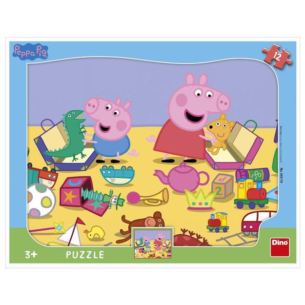 Dino Frame Puzzle 12 pc, Peppa Pig