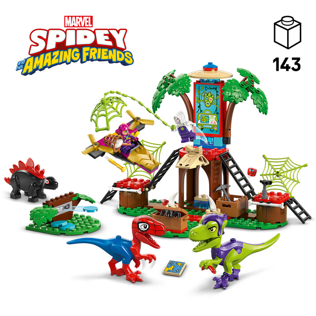 LEGO Spidey and Gobby s Raptor Battle at Tree House HQ