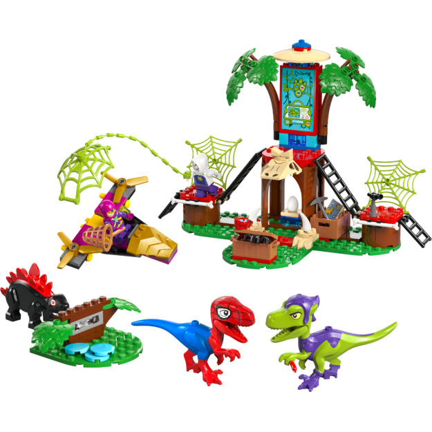 LEGO Spidey and Gobby s Raptor Battle at Tree House HQ