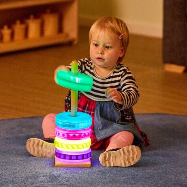 TTS Sensory Stacking Glow & Texture Discs 5pk