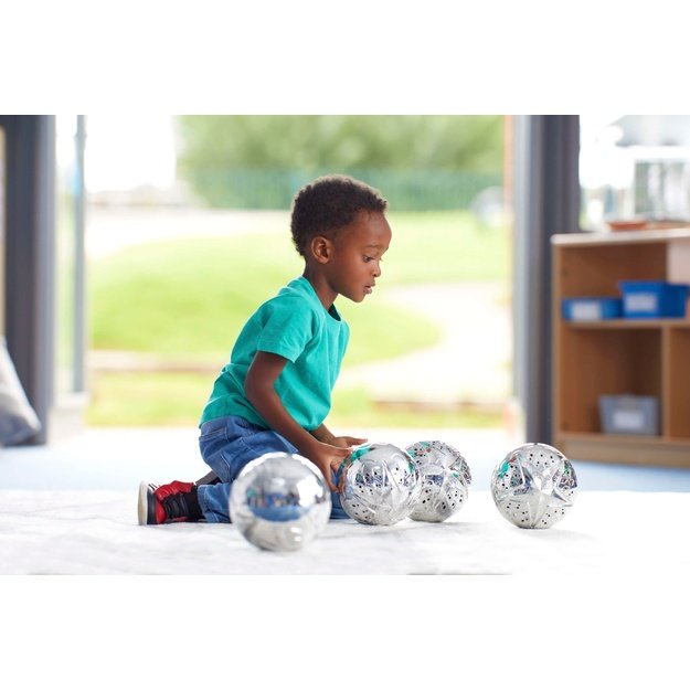 TTS Super Shiny Silver Sensory Balls 4pk