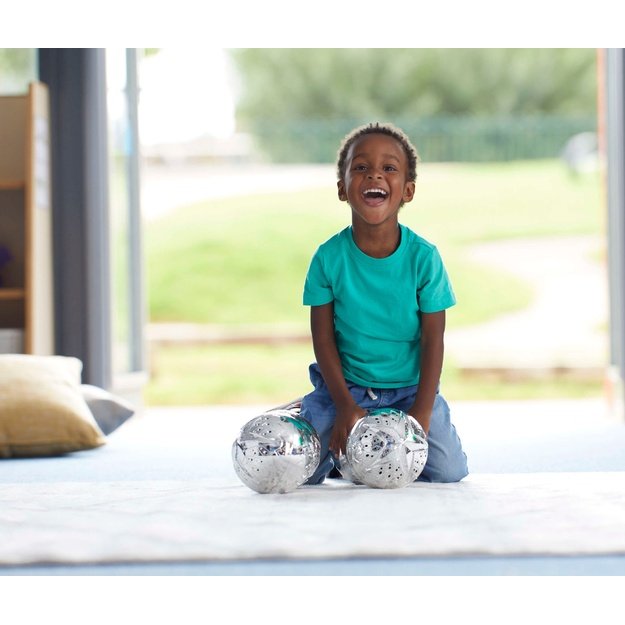 TTS Super Shiny Silver Sensory Balls 4pk