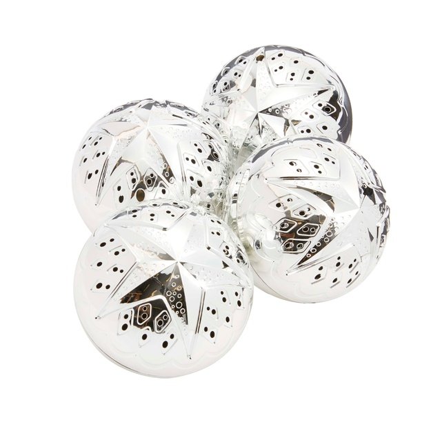 TTS Super Shiny Silver Sensory Balls 4pk