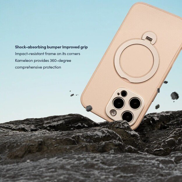 Moshi Kameleon MagSafe – iPhone 16 Pro dėklas su stovo funkcija (Midnight Blue)