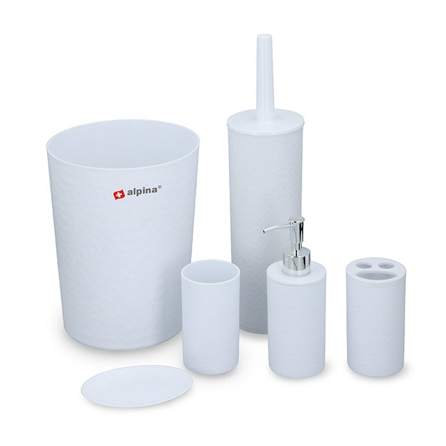 Alpina - 6 elementų vonios komplektas (balta) 3