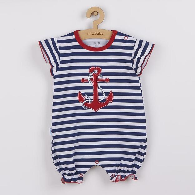 Mergaitės trumpomis rankovėmis Body New Baby Marine, 62 (3-6m), 62 (3-6m) dydis