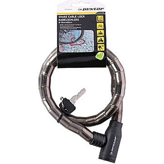„Dunlop“ dviračio raktų užraktas nuo vagystės (juodas) 4