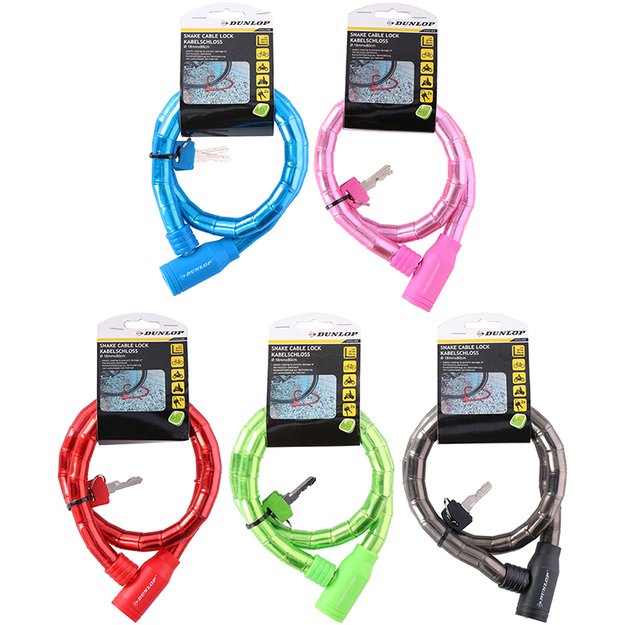 „Dunlop“ dviračio raktų užraktas nuo vagystės (juodas) 5