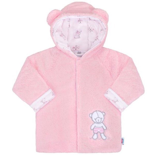 Žieminis paltas New Baby Nice Bear rožinis, 86 (12-18m), 86 (12-18m) dydis