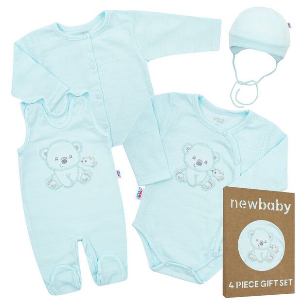 Naujas Baby Sweet Bear nėščiųjų rinkinys mėlynas, 56 (0-3m), 56 (0-3m) dydis