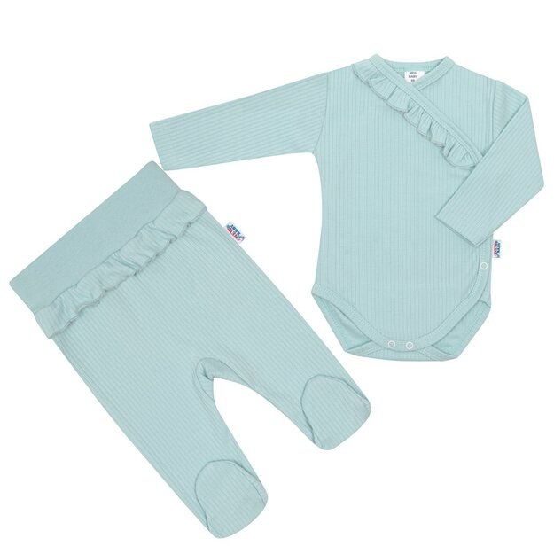 Dviejų dalių rinkinys kūdikiams Naujas Baby Stripes Ice Blue, dydis 86 (12-18m), 86 (12-18m)