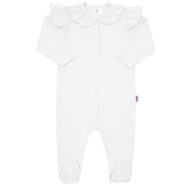 Baby Cotton Jumpsuit New Baby Stripes White, dydis 68 (4-6m), 68 (4-6m)