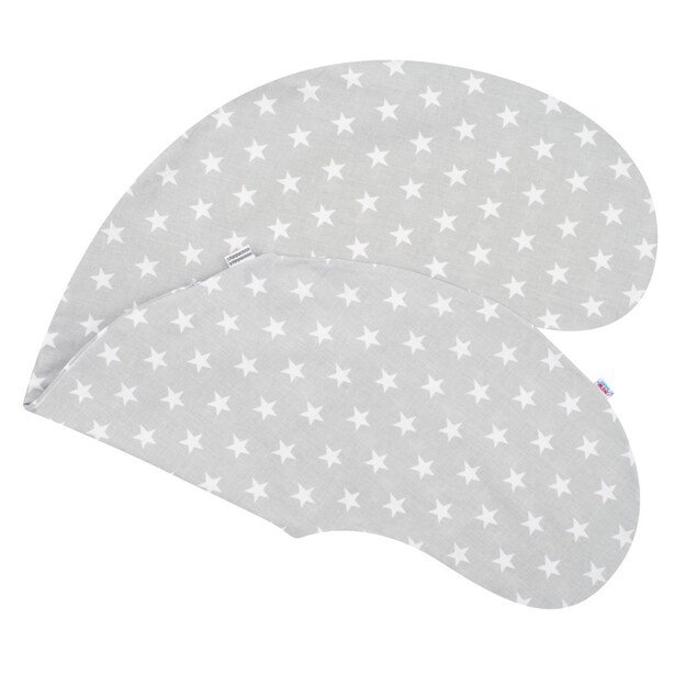 Nursing Pillow Cover New Baby Stars Grey