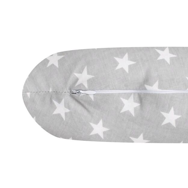 Nursing Pillow Cover New Baby Stars Grey