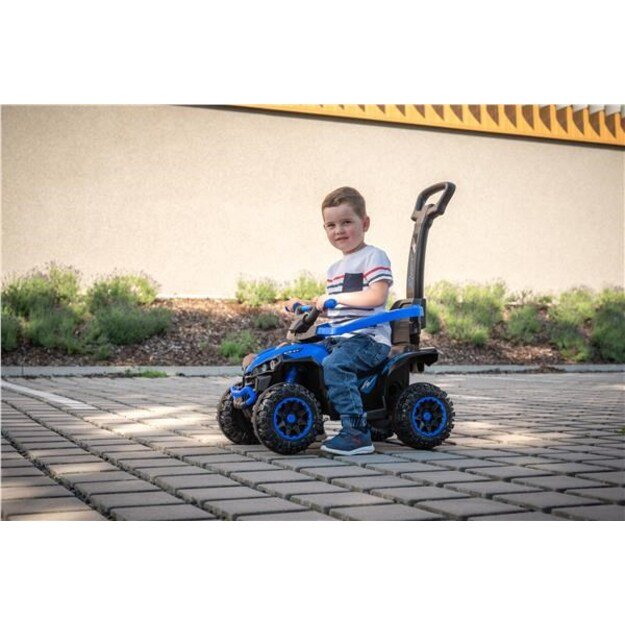 Baby Mix Ruggy elektrinis pasivažinėjimas su mėlyna kreipiamuoju strypu