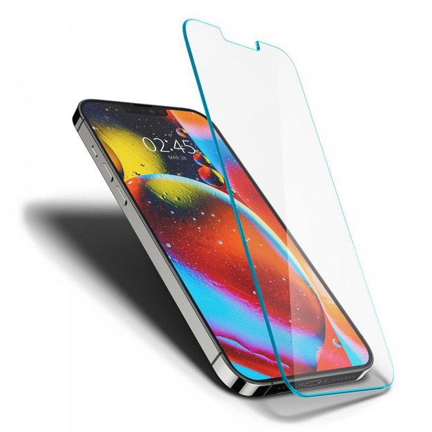 Spigen Glas.TR Slim – stiklas, skirtas Apple iPhone 14 / iPhone 13 / iPhone 13 Pro