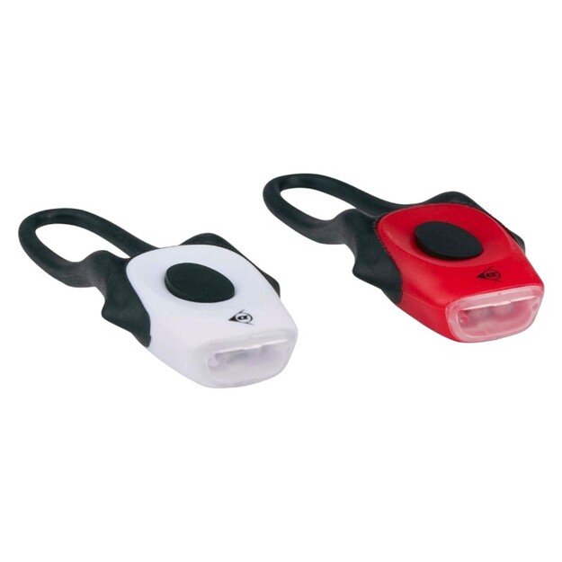 Dunlop - Silikoninių dviračio žibintų rinkinys priekiniams ir galiniams LED žibintams