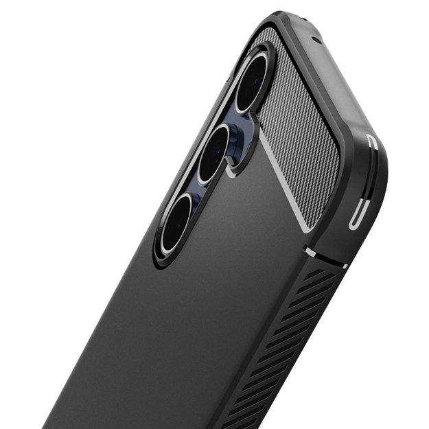 „Spigen Rugged Armor“ – dėklas, skirtas Samsung Galaxy A55 5G (matinė juoda) 28