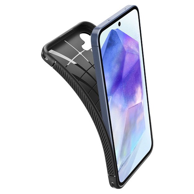 „Spigen Rugged Armor“ – dėklas, skirtas Samsung Galaxy A55 5G (matinė juoda) 24