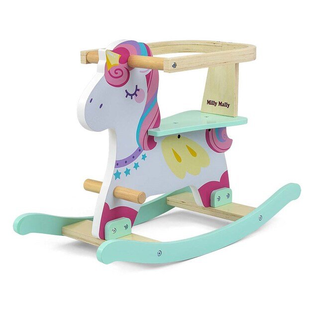 Milly Mally Lucky 12 Unicorn medinis supamas arkliukas su atlošu