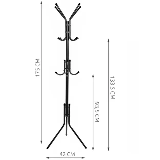 Stovima pakaba 170cm - juoda Ruhhy 23815