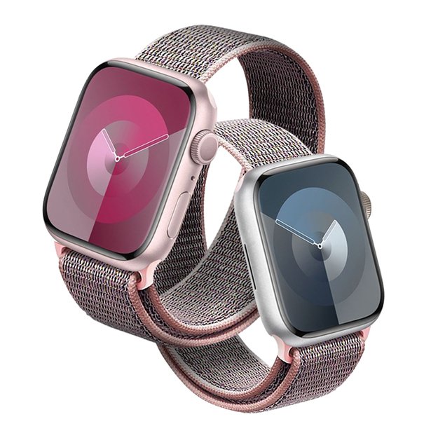 Crong Nylon – sportinis dirželis Apple Watch 38/40/41/42 mm (šviesiai rožinis) 7