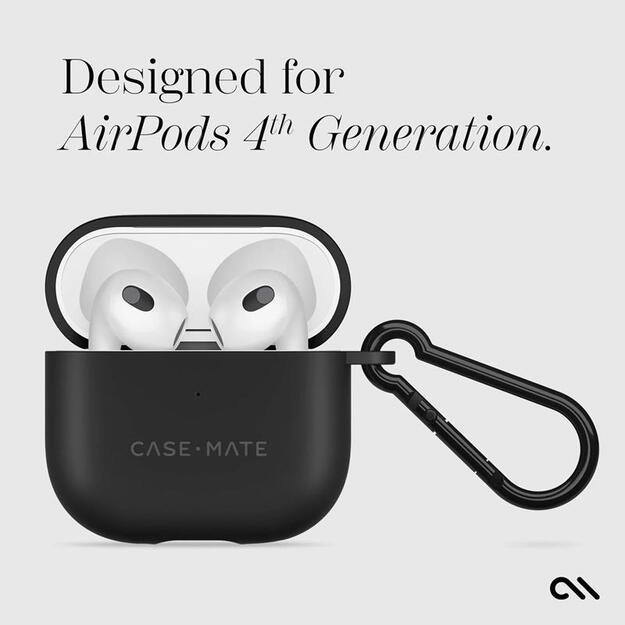 „Case-Mate Tough Case“ – „AirPods 4“ dėklas (juodas)