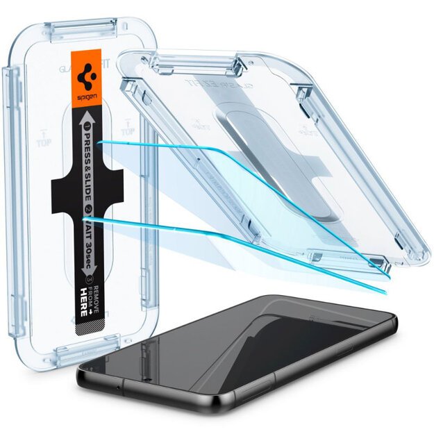 Spigen Glas.TR EZ Fit 2-Pack - Grūdintas stiklas, skirtas Samsung Galaxy S23+ 2 vnt. (Skaidrus)