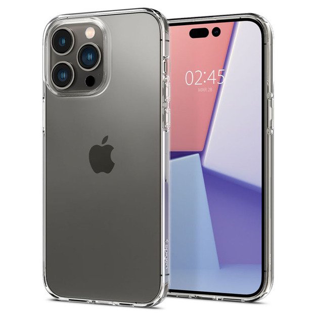 „Spigen“ skystųjų kristalų dėklas, skirtas „iPhone 14 Pro“ (skaidrus)