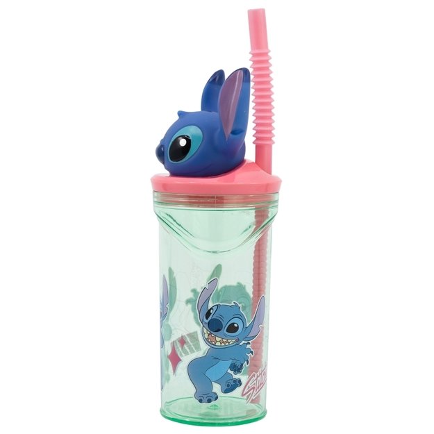 „Disney Stitch“ – puodelis su šiaudeliais ir 3D figūrėle iš „Flowers“ kolekcijos (360 ml) 3 „Disney Stitch“ – puodelis su šiaudeliais ir 3D figūrėle iš „Flowers“ kolekcijos (360 ml) 3