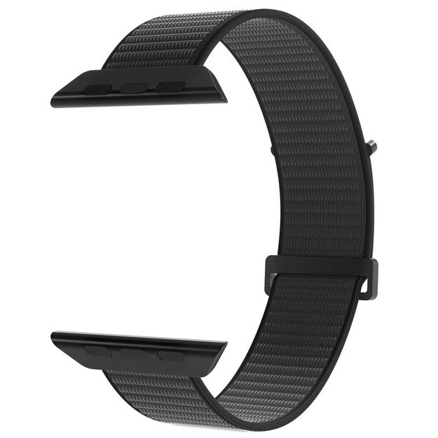 PURO Nylon Sport – Apple Watch apyrankė 38/40/41 mm (juoda)