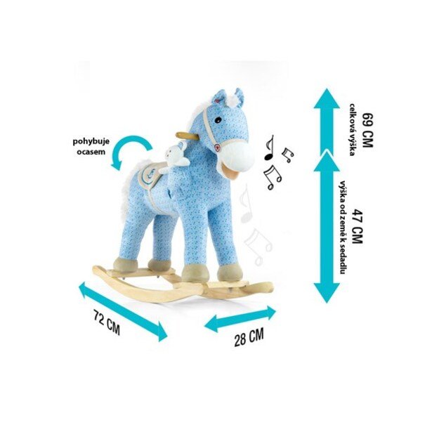 Milly Mally ponis pilkas taškas supamasis arklys su melodija 5