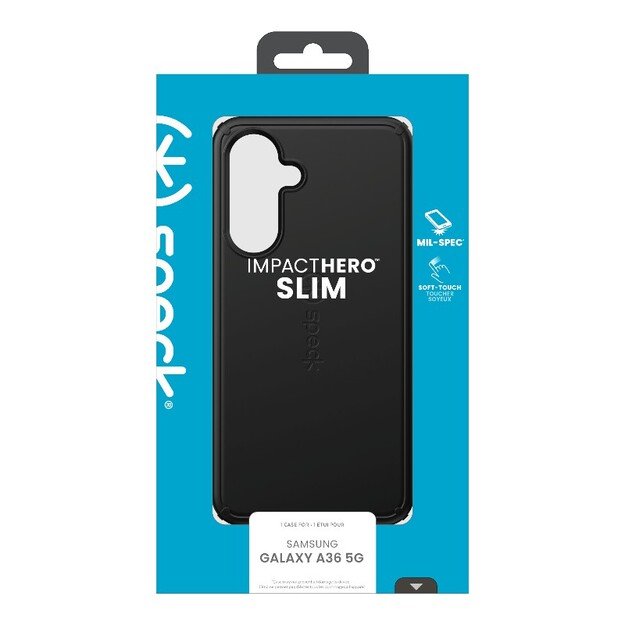 Speck Impacthero Slim – dėklas, skirtas Samsung Galaxy A36 5G / A56 5G (juodas) 7